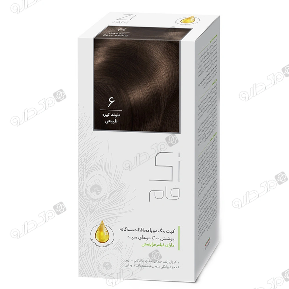 کیت رنگ مو شماره 6.8 بلوند تیره موکا زی فام